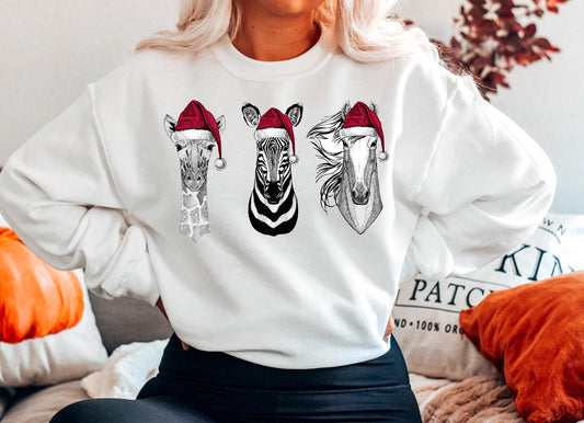 Animal Christmas Sweater, Funny Christmas Sweater, Ugly Christmas Sweater, Holiday Sweater, Matching Christmas Sweater, fall apparel