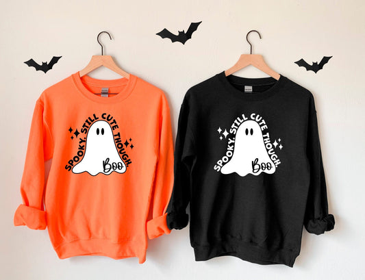 Spooky Still Cute Though, Halloween Sweatshirt, Spooky Season Shirt, Halloween Pullover, Fall Sweatshirt, Funny Halloween Shirt, Boo, Ghost