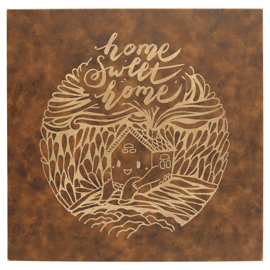 Home Sweet Home -  Wall Art Rustic Synthetic Leather