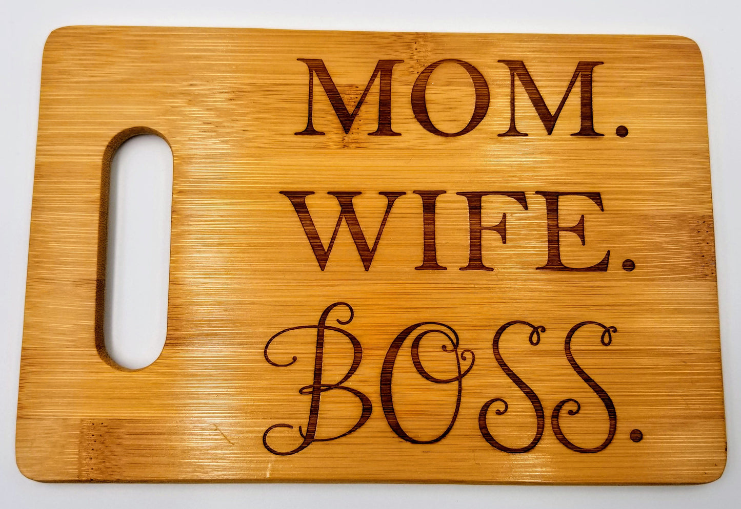 Large Personalized Engraved Bamboo Cutting Board for Wedding, Anniversary