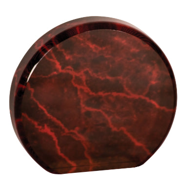 4 1/2" Red Marble Acrylic Circle
