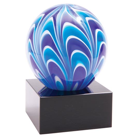 5" Two-Tone Blue & White Sphere