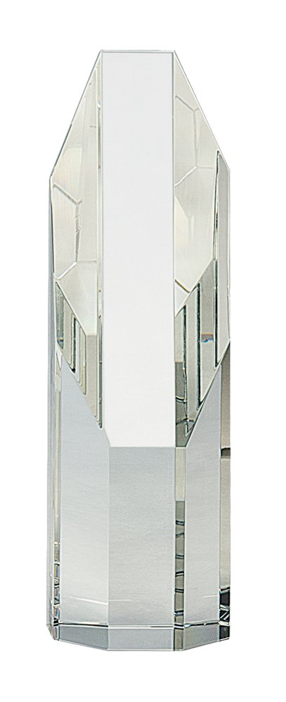 7 1/2" Clear Octagon Slant-Top Crystal Tower