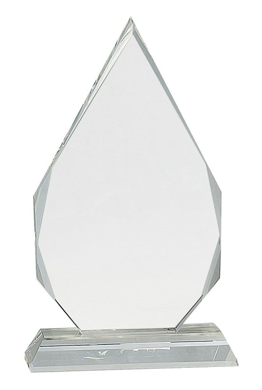 9" Crystal Diamond on Clear Pedestal Base
