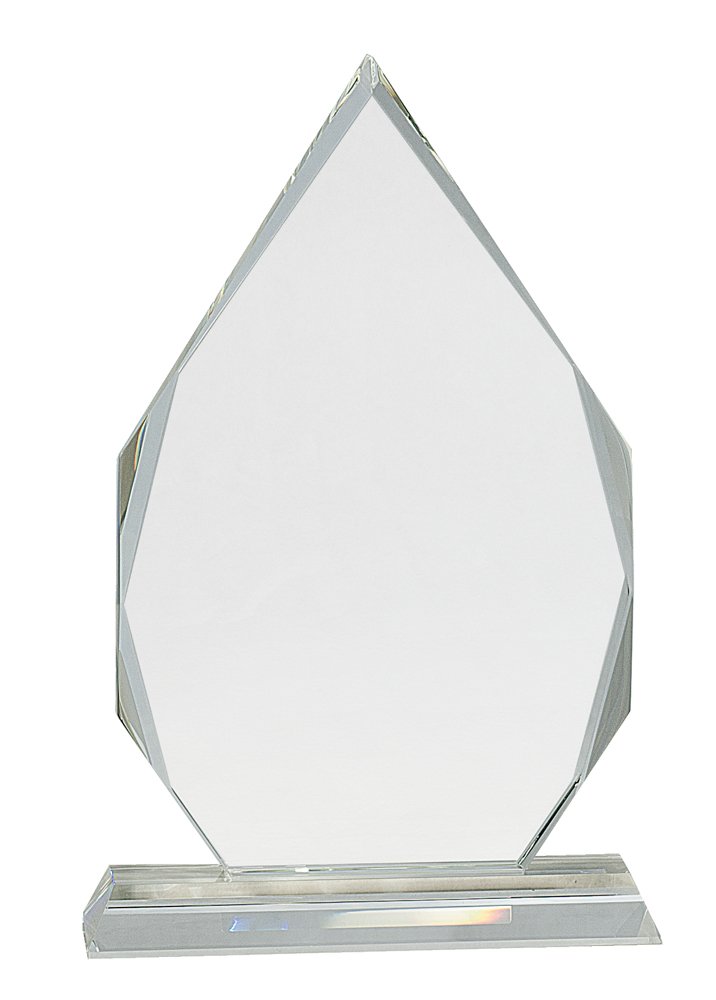 10 1/2" Crystal Diamond on Clear Pedestal Base