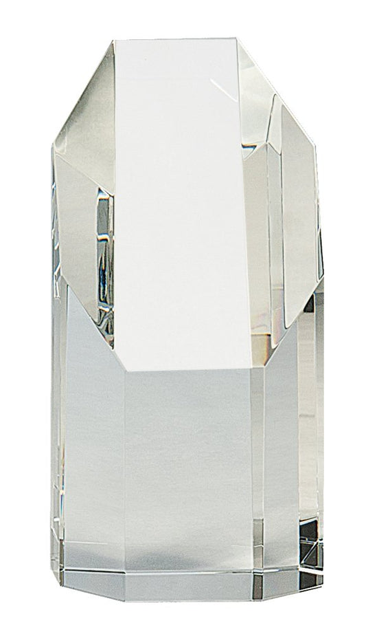 6 1/4" Clear Crystal Octagon Tower