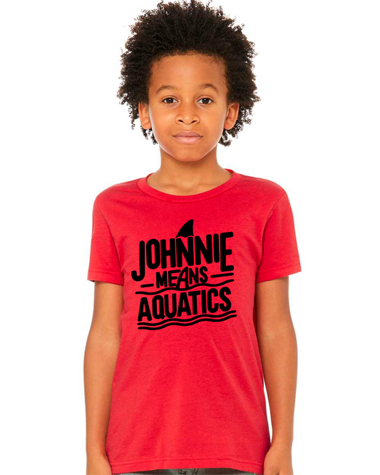 Johnnie Means Aquatics Team Shirt - Youth - Red