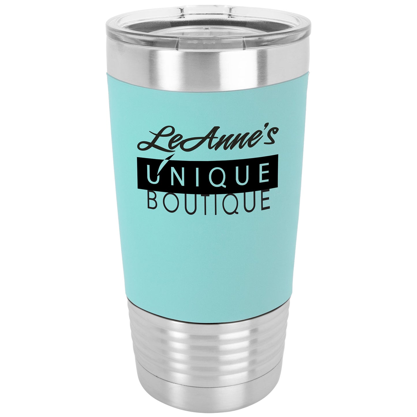20 oz. Tumbler with Silicone Grip and Clear Lid