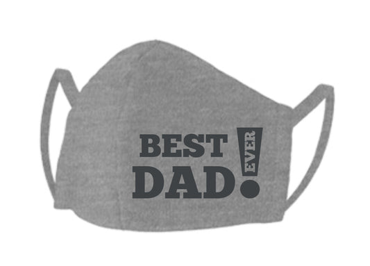 Unisex Face Mask With Nose Wire and Filter Pocket, Best Dad Ever, Gift for Him, Stay Safe, Reusable, Washable, Cute Saying, Comfortable