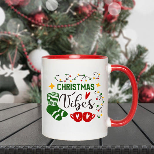 Christmas Vibes Coffee Mug, Holiday Cheer Mug, Christmas Coffee Mug, Christmas Gift, Christmas Gift Idea, Holiday Mug, Secret Santa Gift