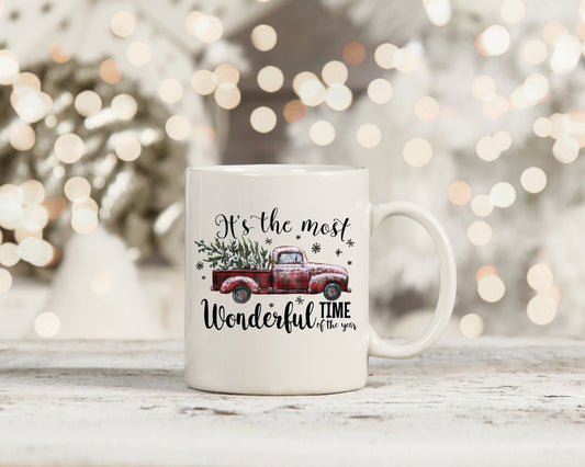 It's The Most Wonderful Time Of The Year Mug | Christmas Mug | Holiday Mug | Christmas Coffee Mug | Winter Mug | Christmas Decor