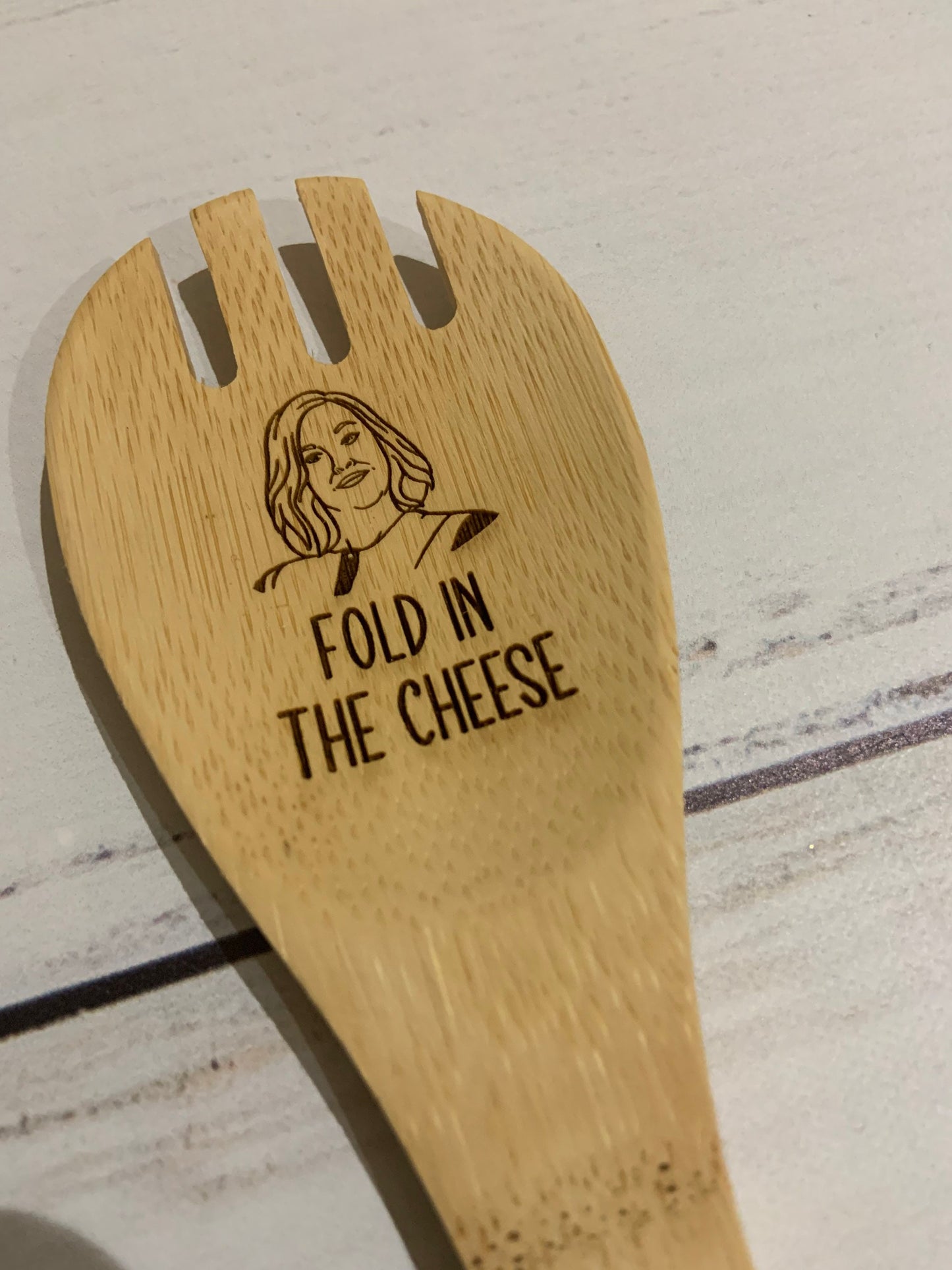 David Rose wood spoon | Moira Rose Funny Fold in the Cheese | Funny Spoons | If You Say Fold In One More Time | Wooden Spoon | Creek Spoons