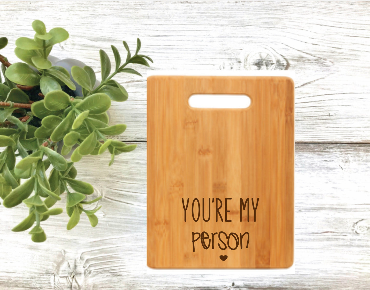 Best Friend Gift, Best Friend Cutting Board, Personalized gift for her, You're my person, Friendship, 9" x 6" Small Cutting Board