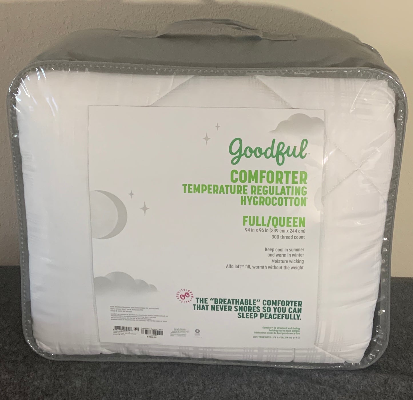 Goodful Comforter Temperature Regulating Hygrocotton Full/Queen